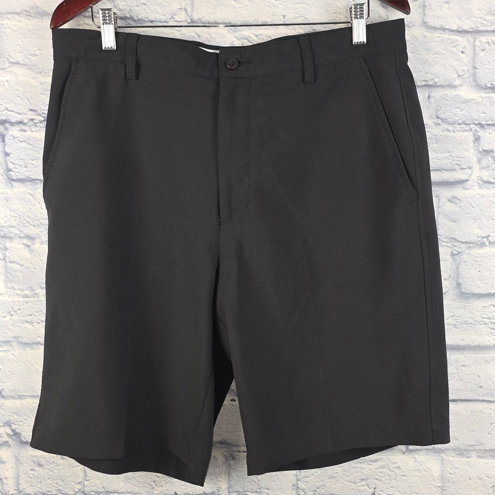 FootJoy Mens Performance Golf Shorts Black Flat Front Stretch Chino‎ Size 34